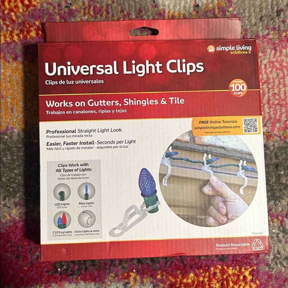 Universal Light Clips for Gutters and Shingles